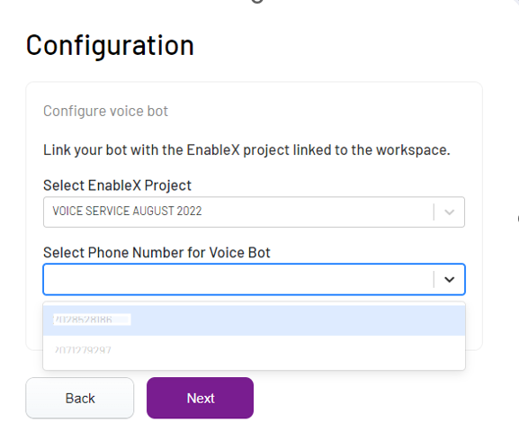 Voice configuration