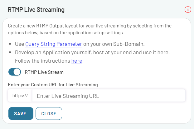 Configure RTMP