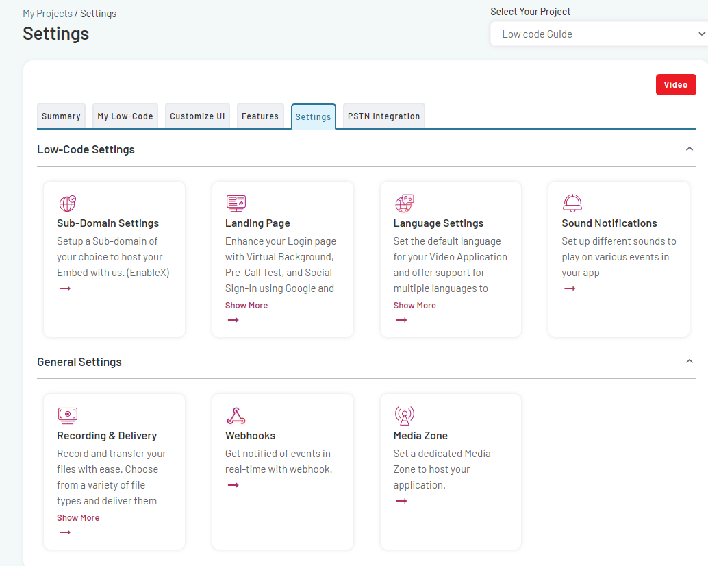 Configure Settings