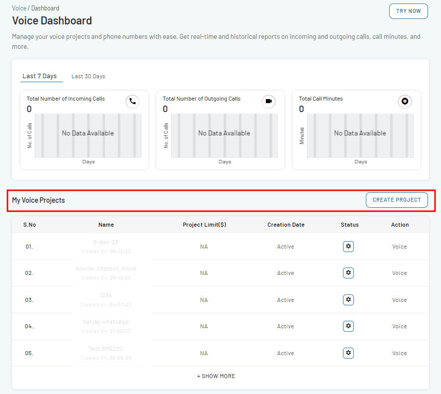 voice dashboard