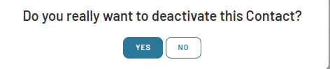 Deactivate Contacts Confirmation